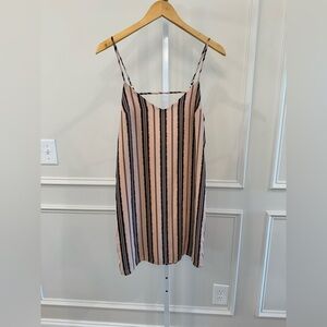 Revolve AQUA Vertical Stripe Shift Dress